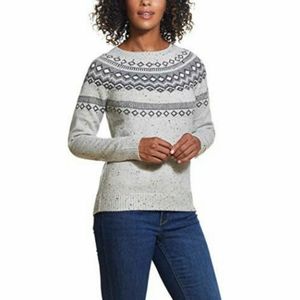 Weatherproof Vintage Grey Fairisle Sweater
